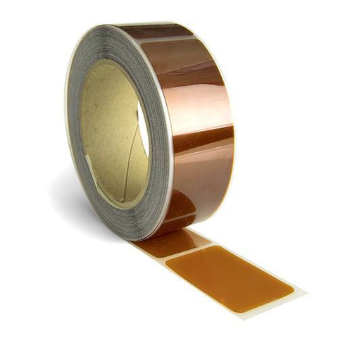 2 Mil Kapton Tape Rectangles with Silicone Adhesive - 0.050" x 0.070"
