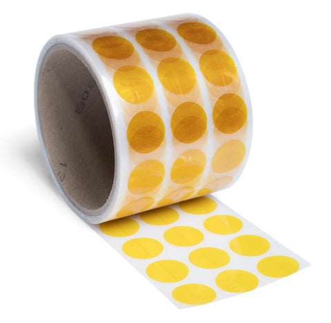 Yellow Kapton Tape Circles - 3/4"