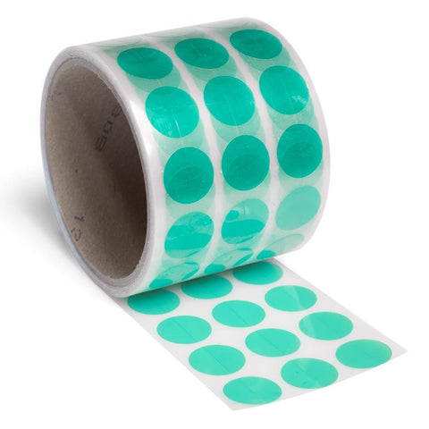 Green Polyester Tape Circles - 3/4"